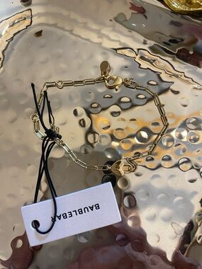 BaubleBar Gold Padlock Heart Bracelet